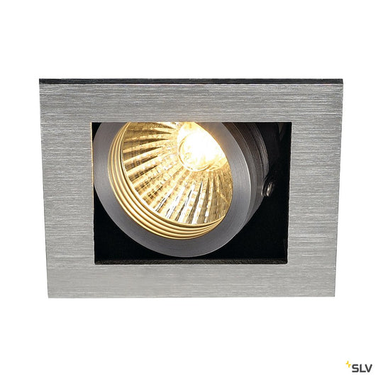 SLV KADUX 1 GU10 Downlight, eckig, alu brushed, max. 50W