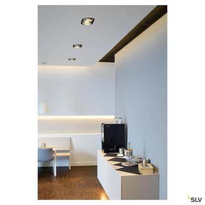 SLV AIXLIGHT PRO FLAT FRAMELESS 2 ROUND Einbaurahmen, inkl. Einbau-Kit, schwarz