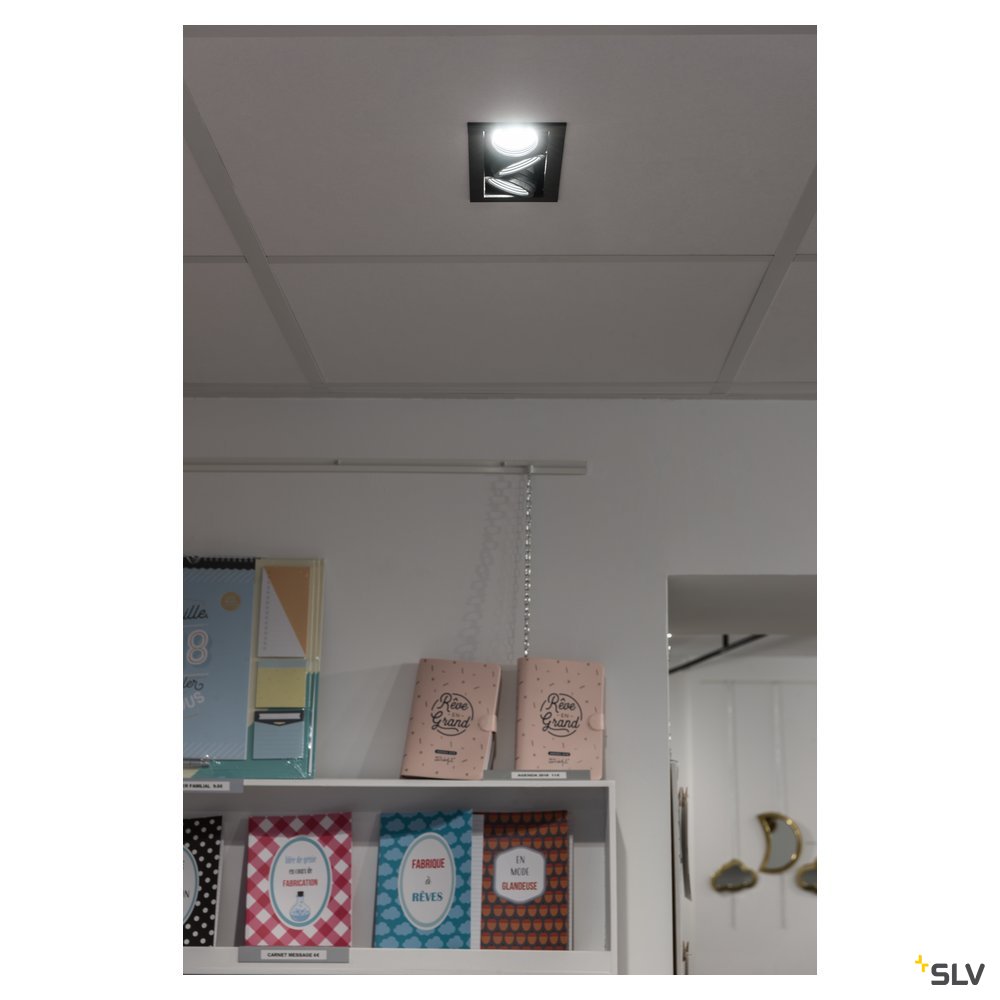 SLV KADUX LED DL Set, mattschwarz, 3x9W, 38°, 3000K, inkl. Treiber