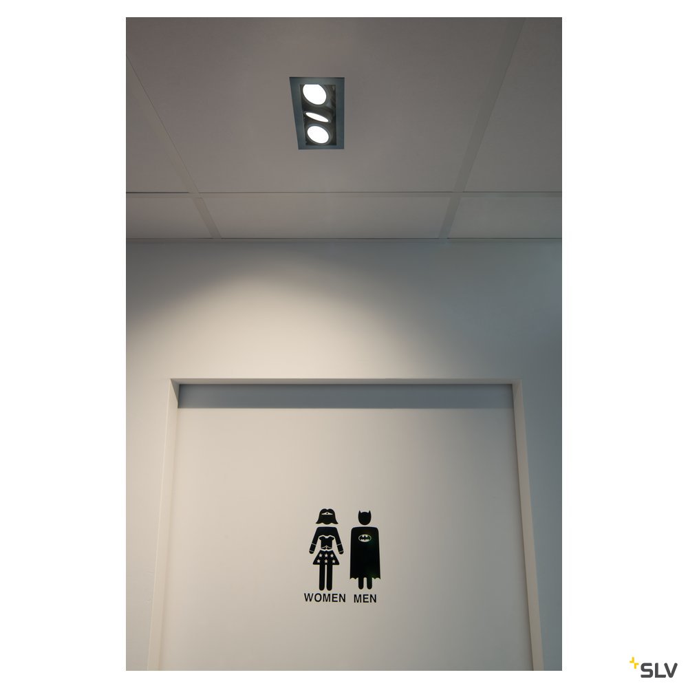 SLV KADUX LED DL Set, mattschwarz, 3x9W, 38°, 3000K, inkl. Treiber