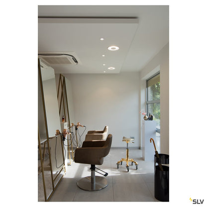 SLV NEW TRIA LED 3W DL ROUND Set, Downlight, mattweiss, 38°, 3000K, inkl. Treiber, Clipfed.