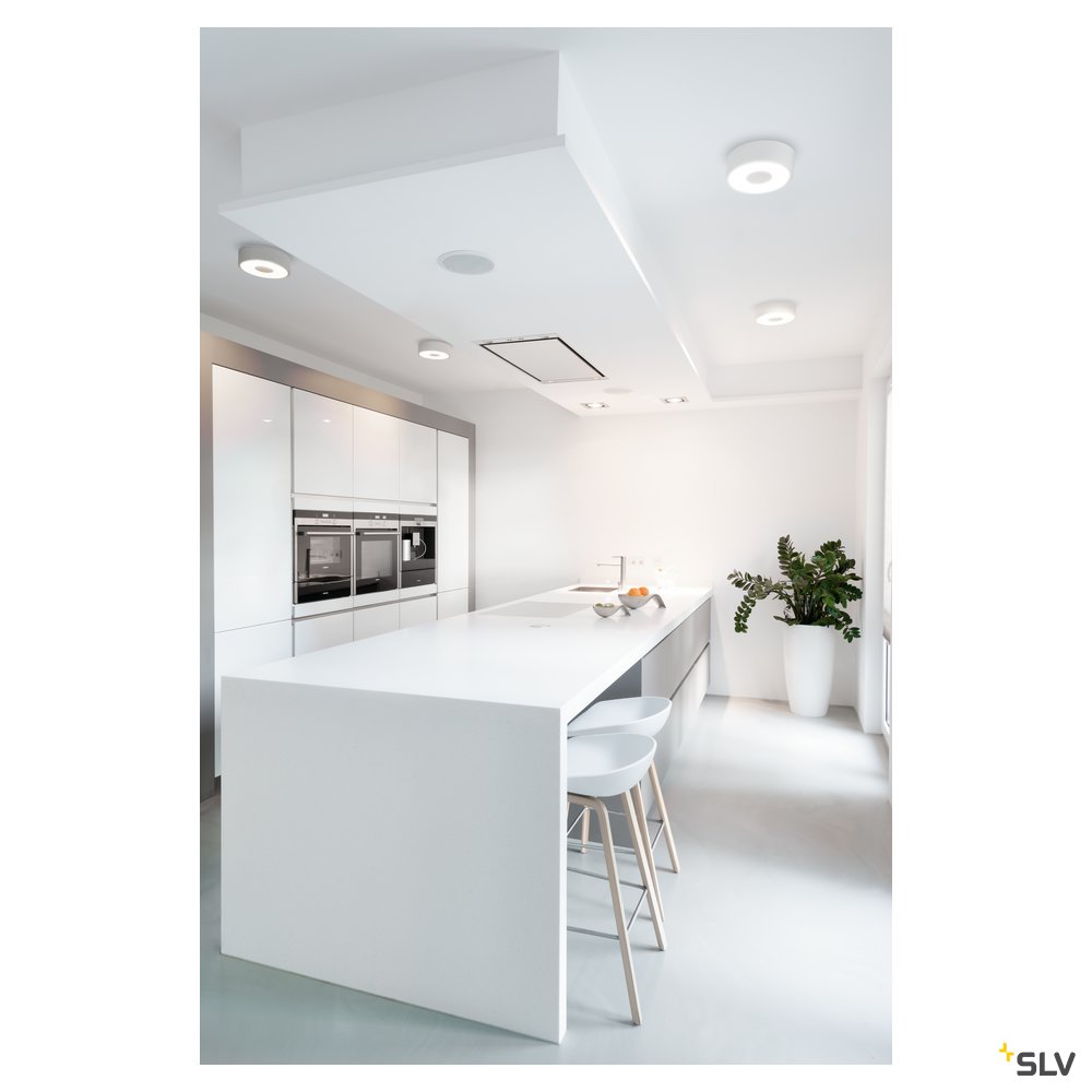 SLV OCCULDAS Deckenleuchte, rund, weiss, 30 SMD LED, 22W, 3000K