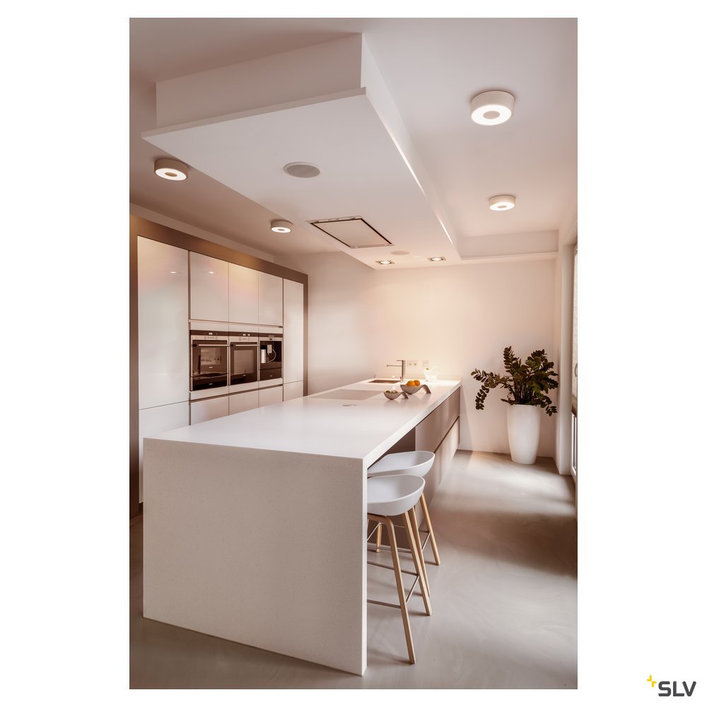 SLV OCCULDAS Deckenleuchte, rund, weiss, 30 SMD LED, 22W, 3000K