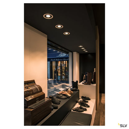 SLV SUPROS DL Deckeneinbauleuchte, rund, schwarz, 4000lm, 3000K, SLM LED, 60° Reflektor