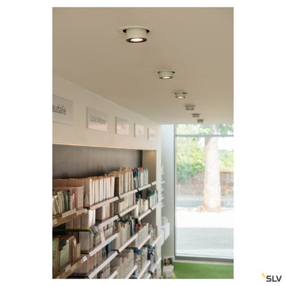 SLV SUPROS MOVE Deckeneinbau- leuchte, rund, weiss, 4000lm, 3000K, SLM LED, 60° Reflektor