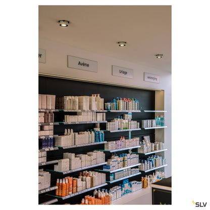 SLV SUPROS MOVE Deckeneinbau- leuchte, rund, weiss, 4000lm, 3000K, SLM LED, 60° Reflektor