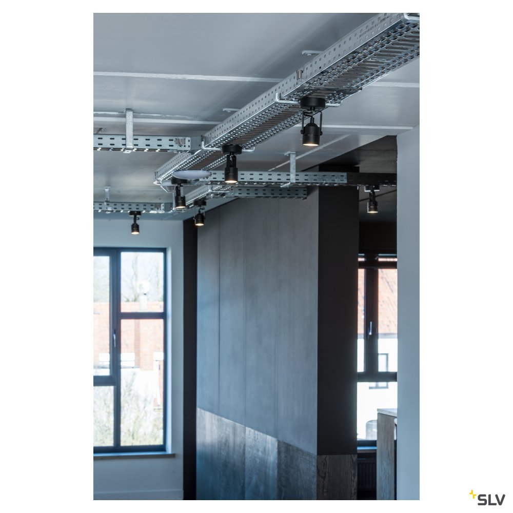 SLV SPOT 79 230V Wand- und Deckenleuchte, schwarz, GU10, max. 50W