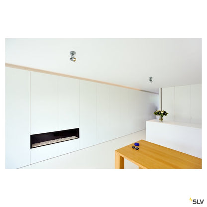 SLV SPOT 79 230V Wand- und Deckenleuchte, silbergrau, GU10, max. 50W