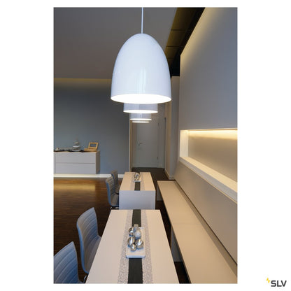 SLV PARA CONE 30 Pendelleuchte, rund, weiss, E27, max. 60W