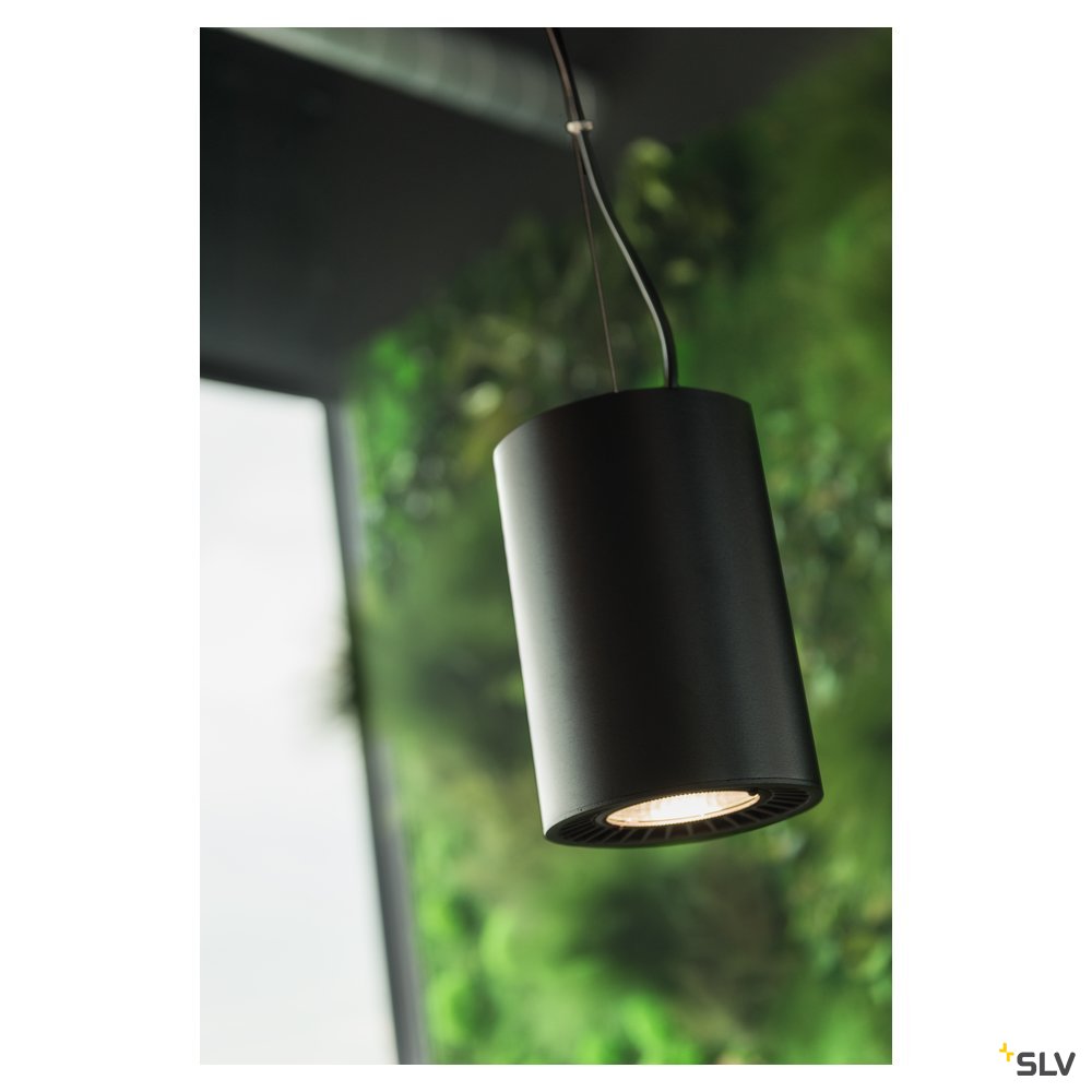 SLV SUPROS PD Pendelleuchte, rund, schwarz, 3000lm 3000K SLM LED, 60° Reflektor
