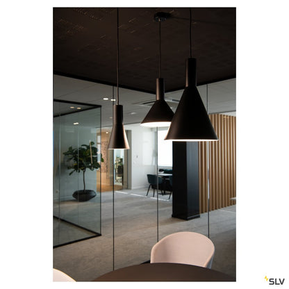 SLV PHELIA Pendelleuchte, schwarz, D275/H320, E27, max. 23W