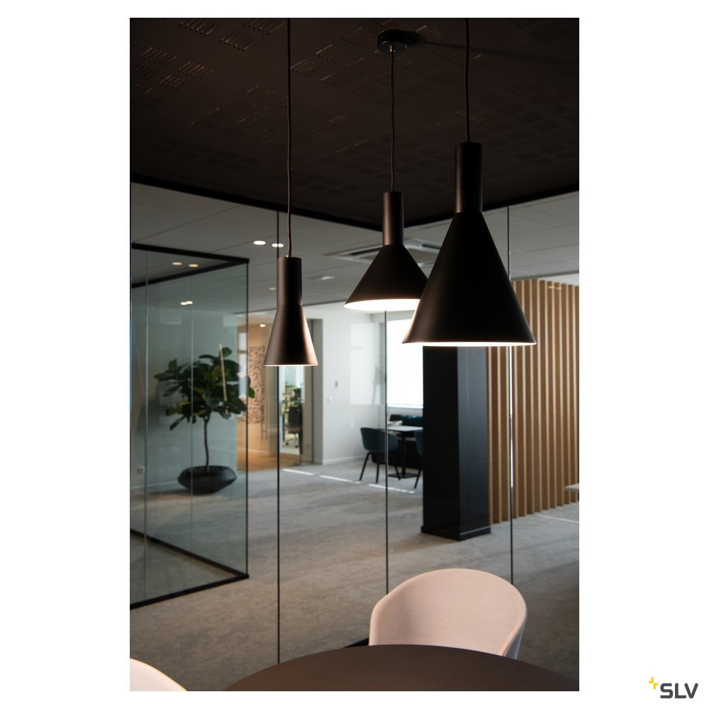 SLV PHELIA Pendelleuchte, schwarz, D279/H420, E27, max. 23W