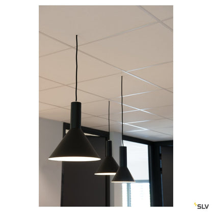 SLV PHELIA Pendelleuchte, schwarz, D279/H420, E27, max. 23W