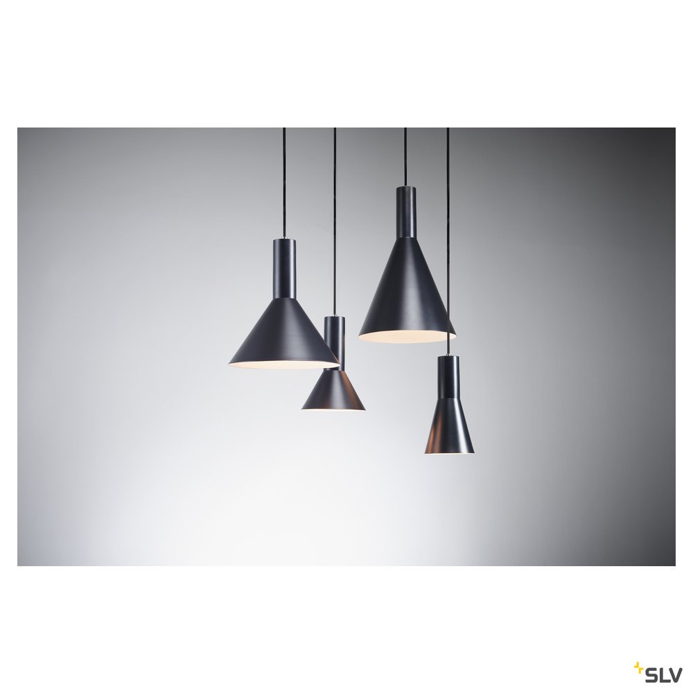 SLV PHELIA Pendelleuchte, schwarz, D175/H255, E27, max. 23W