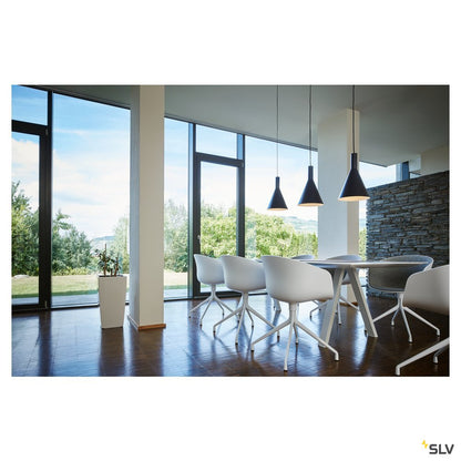 SLV PHELIA Pendelleuchte, schwarz, D275/H320, E27, max. 23W