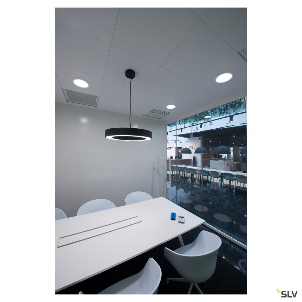 SLV MEDO PRO 60 RING Pendel- leuchte, schwarz, LED