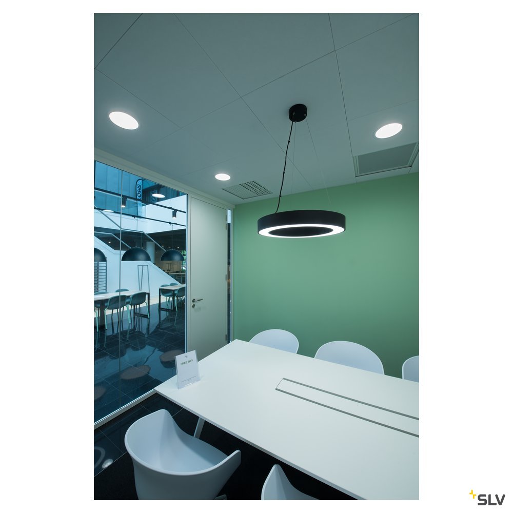 SLV MEDO PRO 60 RING Pendel- leuchte, schwarz, LED