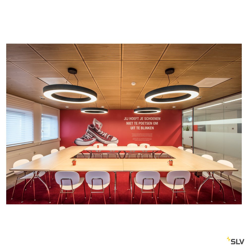 SLV MEDO PRO 90 RING Pendel- leuchte, schwarz, LED