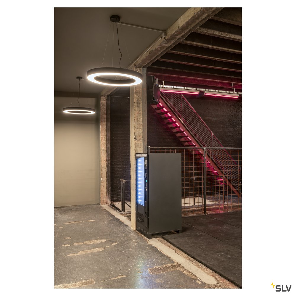 SLV MEDO PRO 90 RING Pendel- leuchte, schwarz, LED