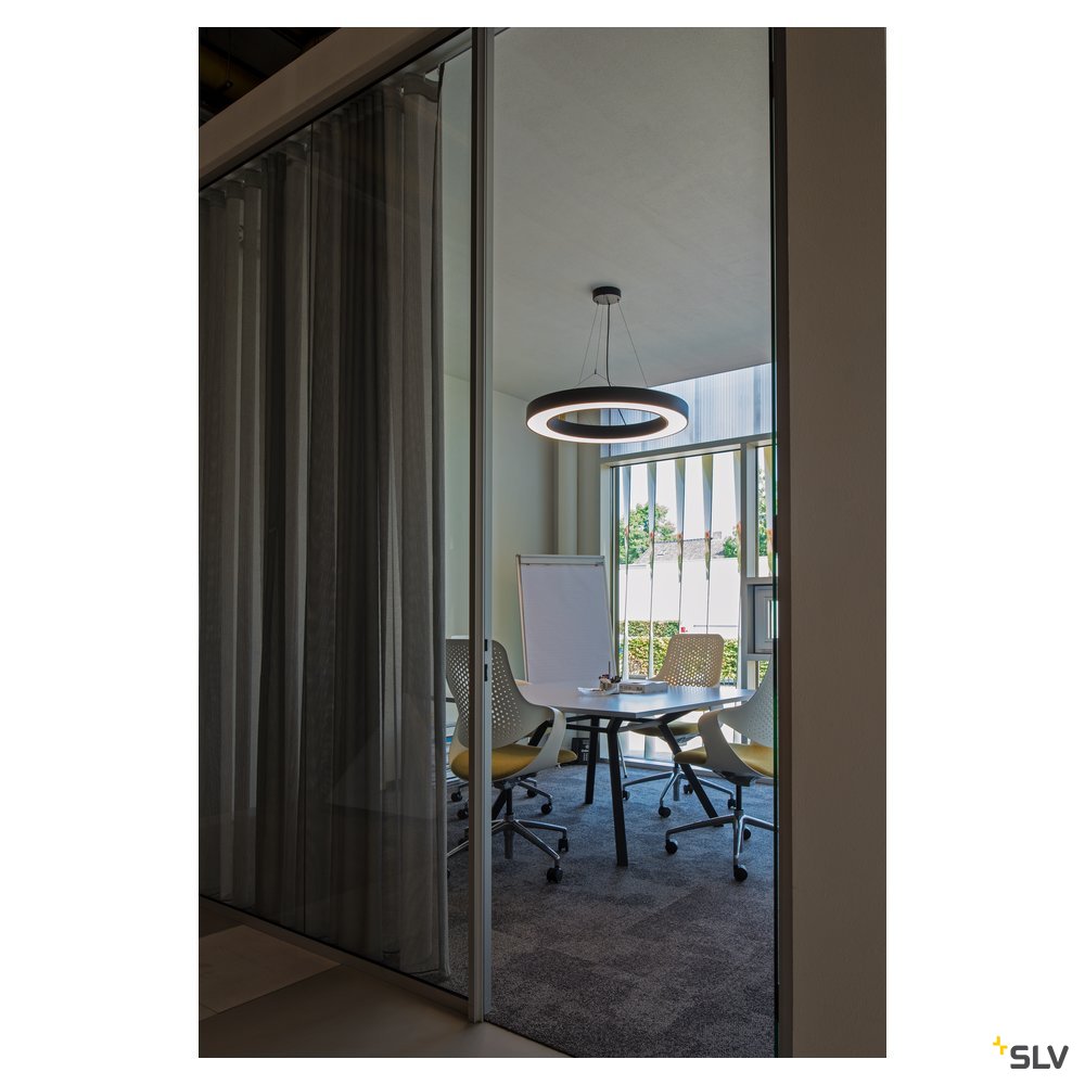 SLV MEDO PRO 90 RING Pendel- leuchte, schwarz, LED