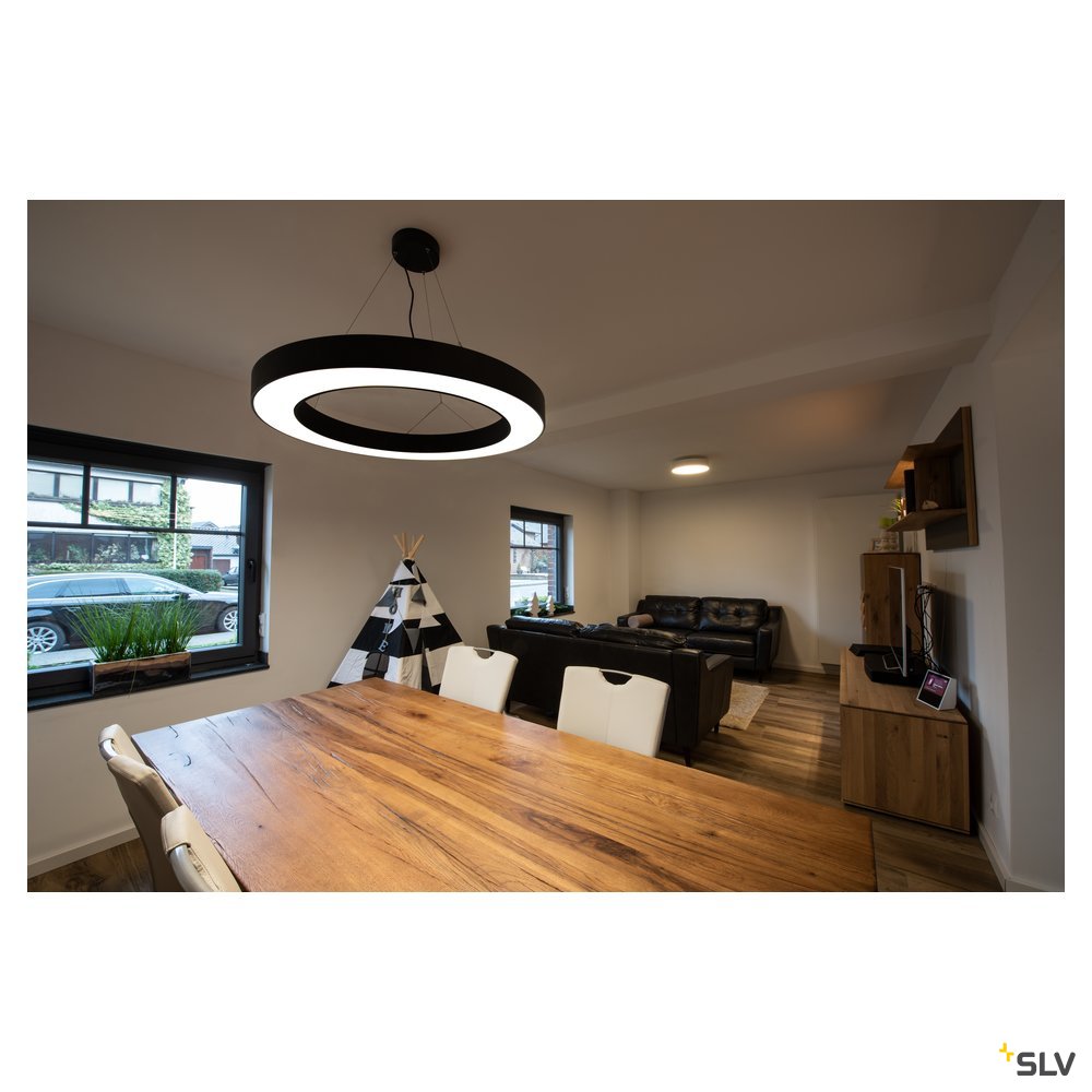 SLV MEDO PRO 90 RING Pendel- leuchte, schwarz, LED