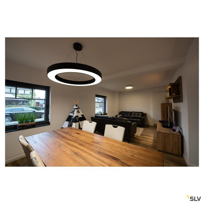 SLV MEDO PRO 90 RING Pendel- leuchte, schwarz, LED