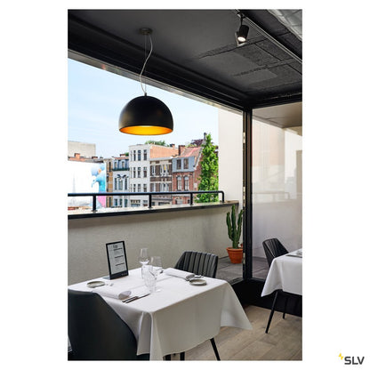 SLV BELA 40 LED Pendelleuchte, schwarz/gold, 3000K, 1350lm