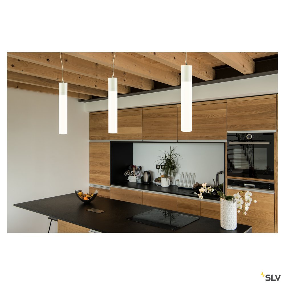 SLV LIGHT PIPE, Pendelleuchte, LED, 2700K, weiß, Ø/L 10/60 cm, 254 cm Kabellänge