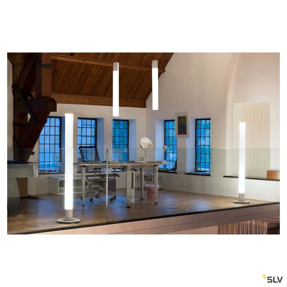 SLV LIGHT PIPE, Pendelleuchte, LED, 2700K, weiß, Ø/L 10/90 cm, 254 cm Kabellänge