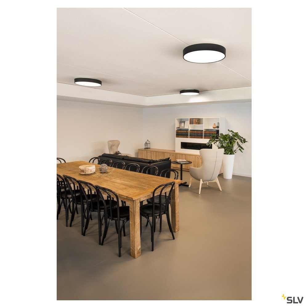 SLV MEDO 60 LED Deckenleuchte, schwarz, optional abpendelbar