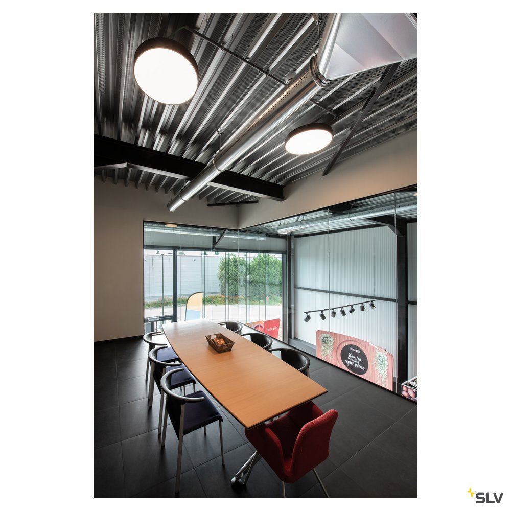 SLV MEDO 60 LED Deckenleuchte, schwarz, optional abpendelbar