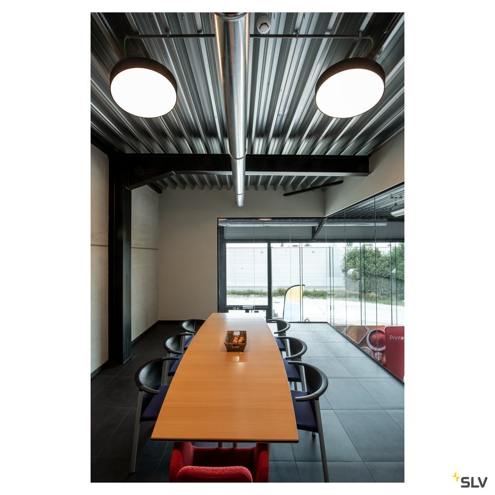 SLV MEDO 60 LED Deckenleuchte, schwarz, optional abpendelbar