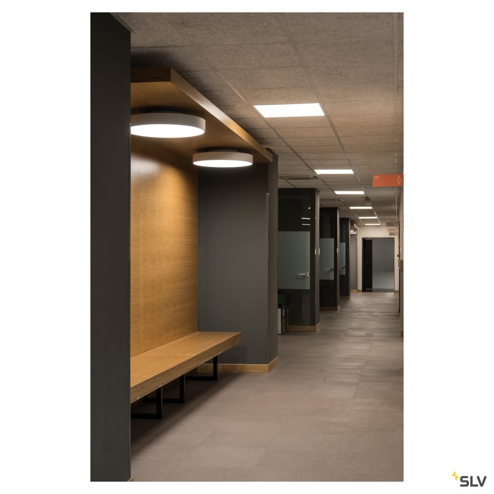 SLV MEDO 60 LED Deckenleuchte, silbergrau, optional abpendelbar