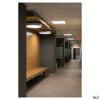 SLV MEDO 60 LED Deckenleuchte, silbergrau, optional abpendelbar