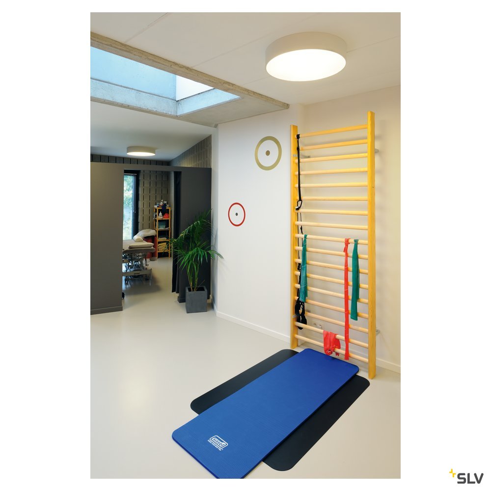 SLV MEDO 60 LED Deckenleuchte, silbergrau, optional abpendelbar