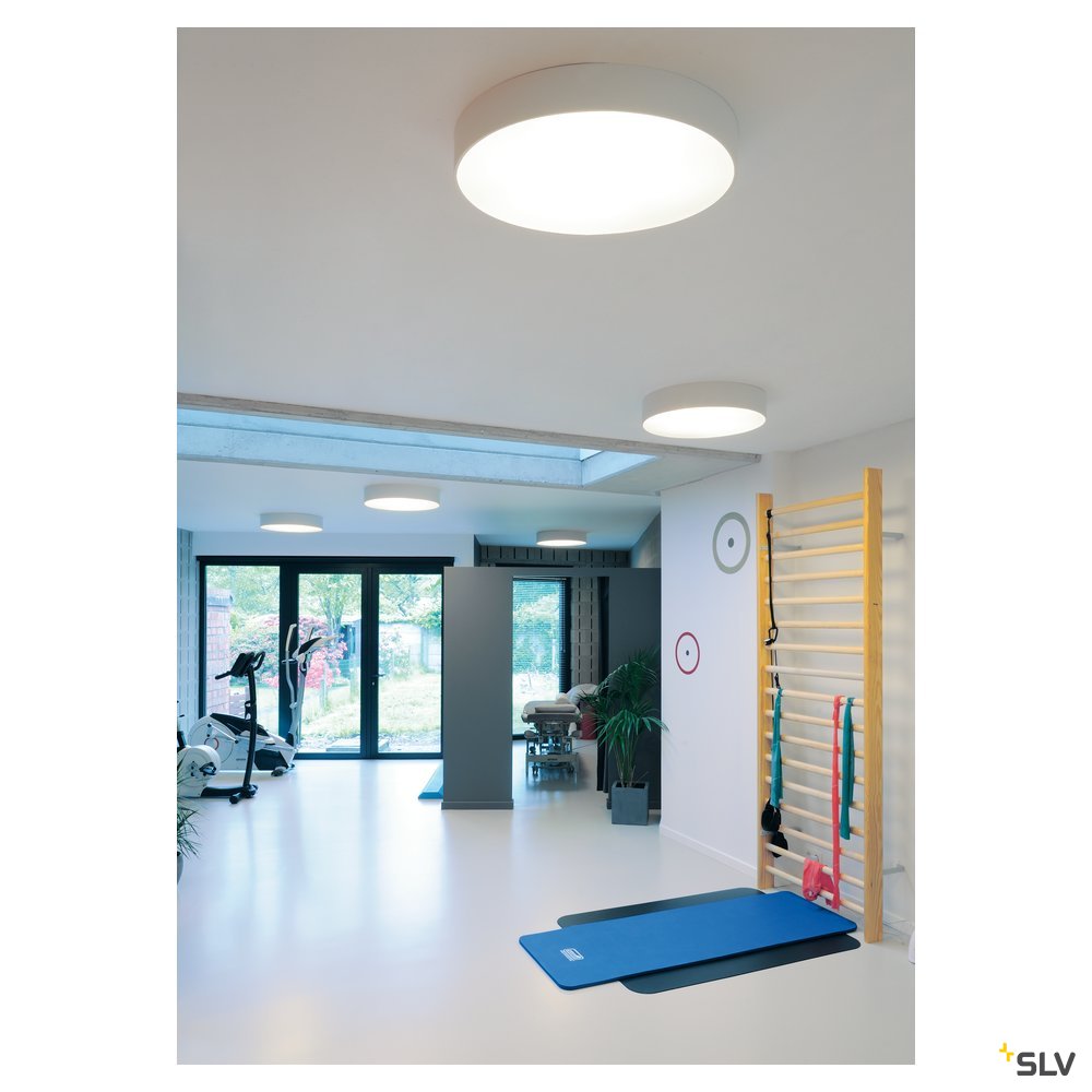 SLV MEDO 60 LED Deckenleuchte, silbergrau, optional abpendelbar