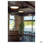 SLV MEDO 60 LED Deckenleuchte, silbergrau, optional abpendelbar