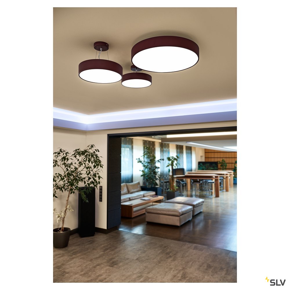 SLV MEDO 40 LED Deckenleuchte, weinrot, optional abpendelbar