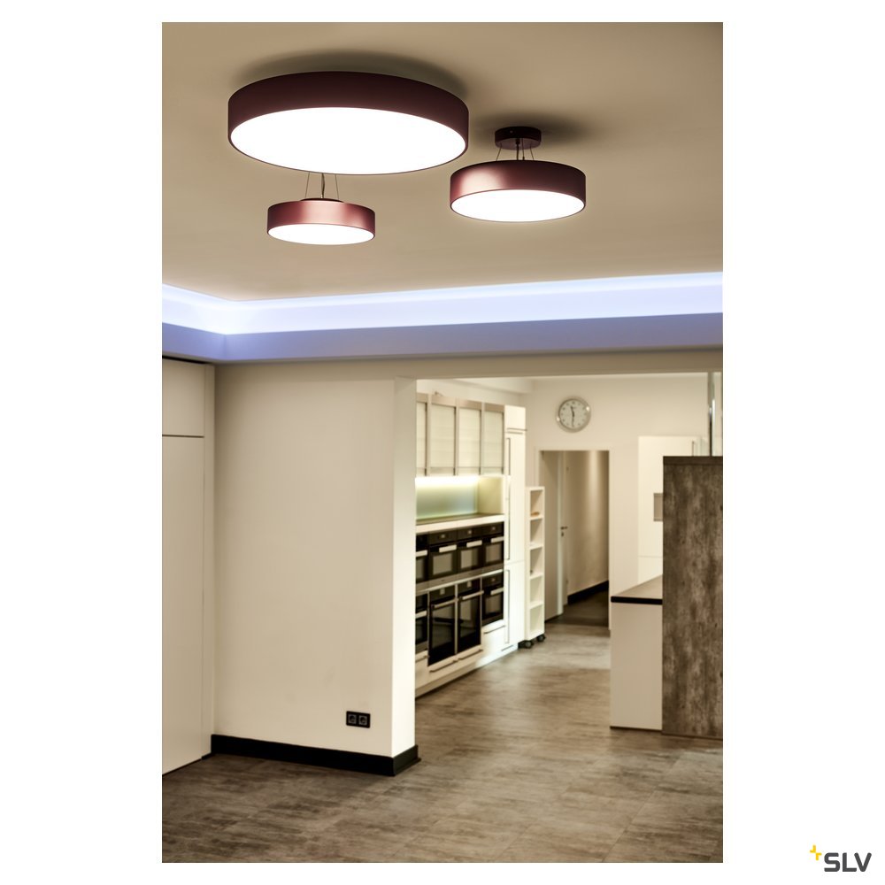 SLV MEDO 60 LED Deckenleuchte, weinrot, optional abpendelbar