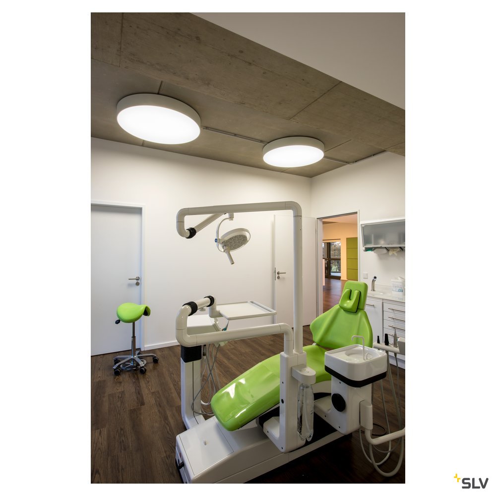 SLV MEDO 90 LED Deckenleuchte, silbergrau, optional abpendel- bar