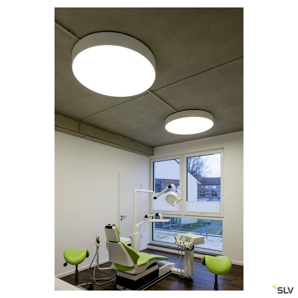 SLV MEDO 90 LED Deckenleuchte, silbergrau, optional abpendel- bar