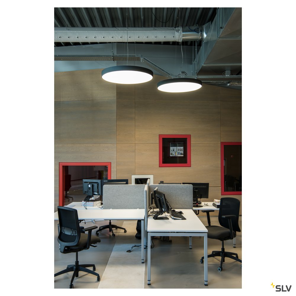 SLV MEDO 90 LED Deckenleuchte, schwarz, optional abpendelbar