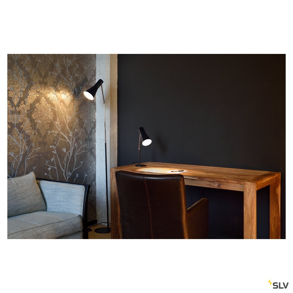 SLV PHELIA Tischleuchte, schwarz, aluminium/stahl, GU10