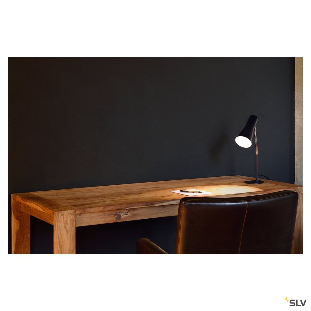 SLV PHELIA Tischleuchte, schwarz, aluminium/stahl, GU10