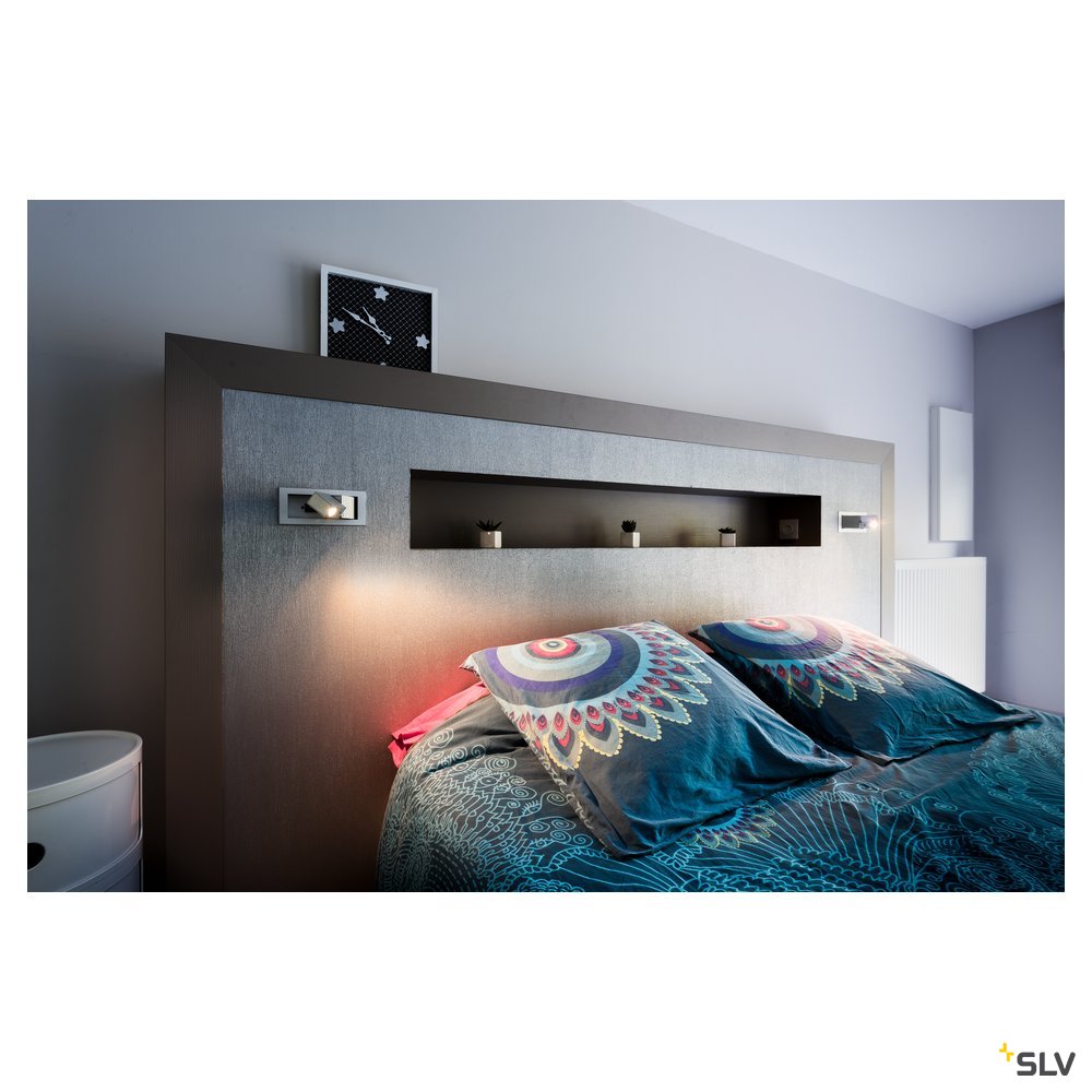 SLV Wandleuchte BEDSIDE LINKS grau 3W LED 3000K
