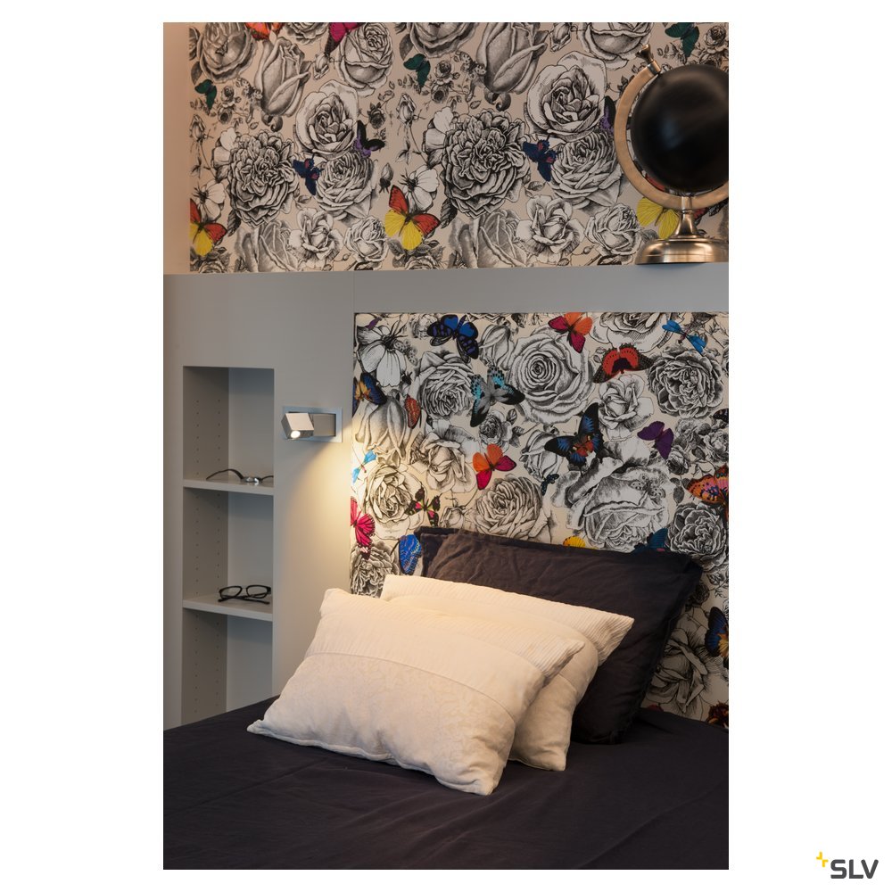 SLV Wandleuchte BEDSIDE LINKS grau 3W LED 3000K