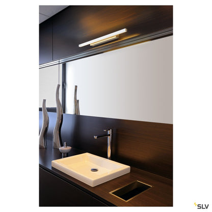 SLV GLENOS Spiegelleuchte, silber LED,3000K
