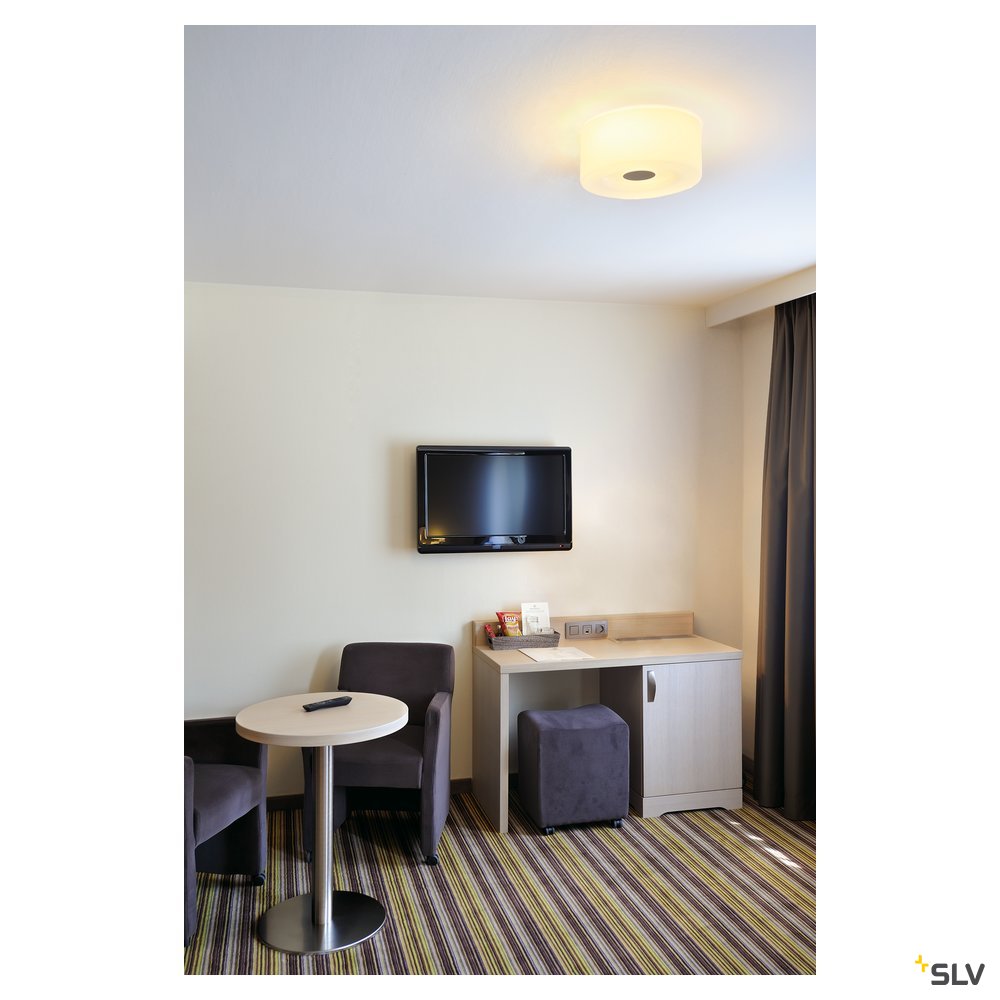 SLV Deckenleuchte MALANG CL-1 rund chrom 2xE27 2x60W