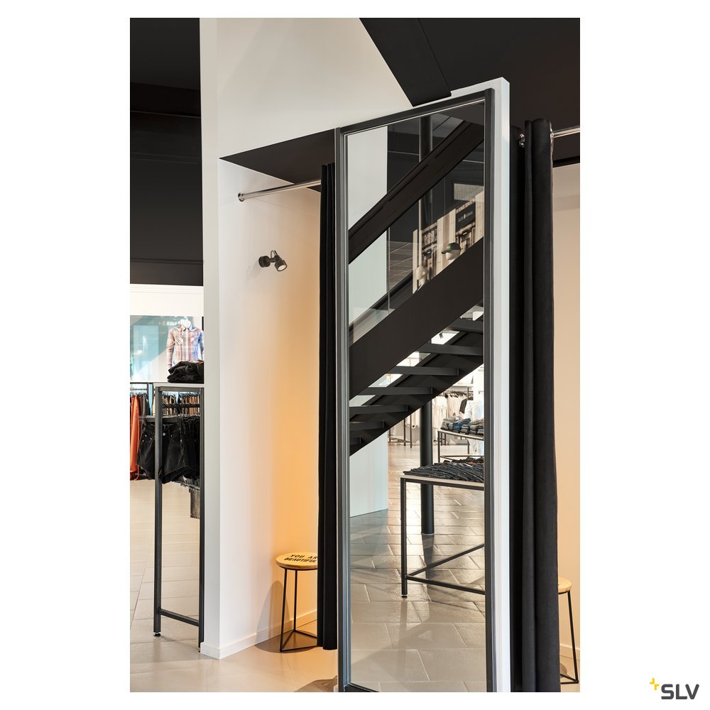 SLV INDA SPOT GU10 Wand- und Deckenleuchte, schwarz, max. 50W