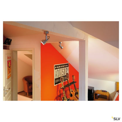 SLV INDA SPOT GU10 Wand- und Deckenleuchte, alu gebürstet, max. 50W